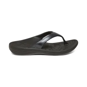 Aetrex Women's Fiji Orthotic Flips Black