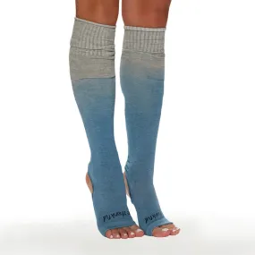 Be Thankful - Turquoise Stirrup Grip Leg Warmers (Barre / Pilates)