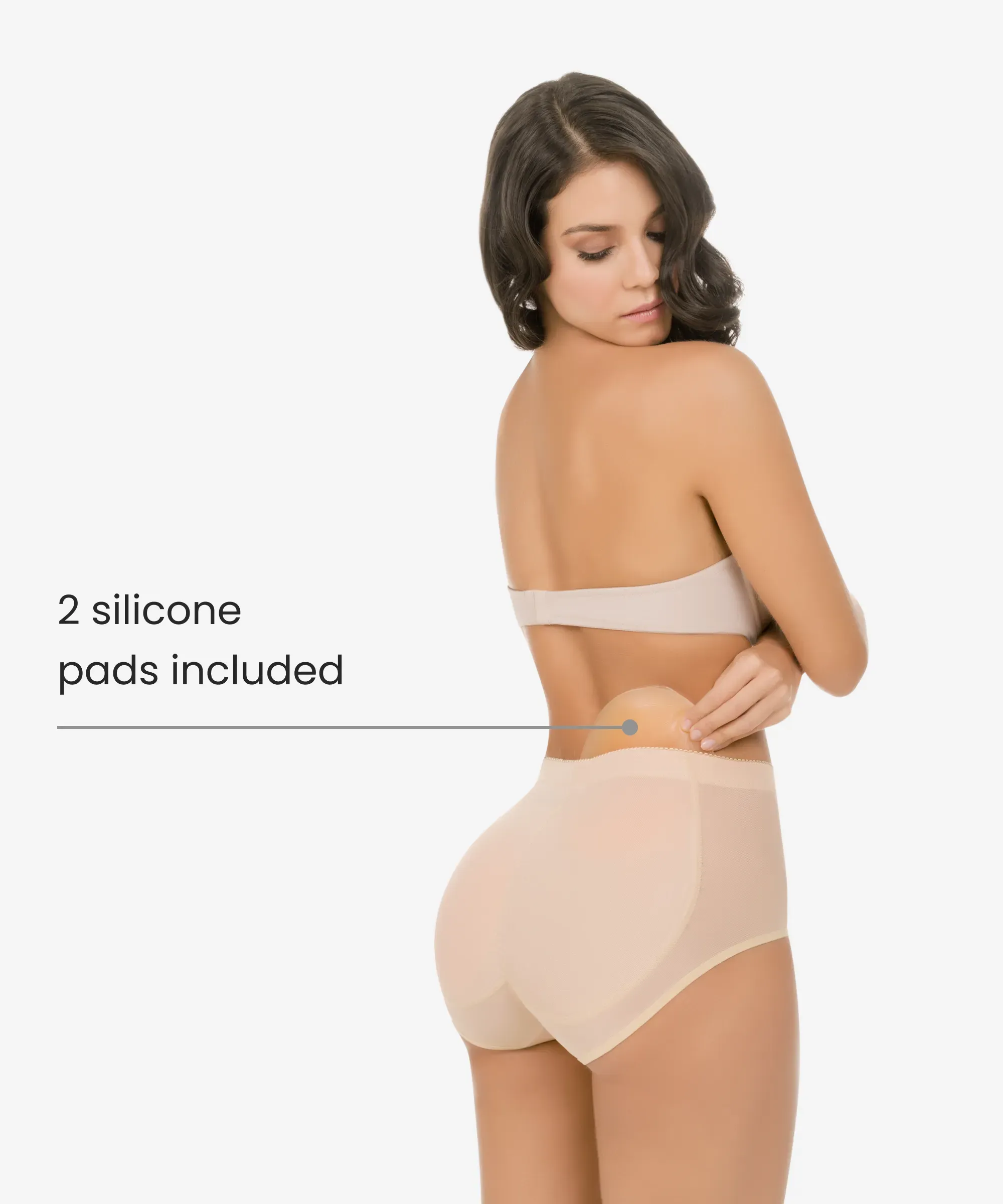 Butt-enhancing padded panty with silicone pads - Style 3