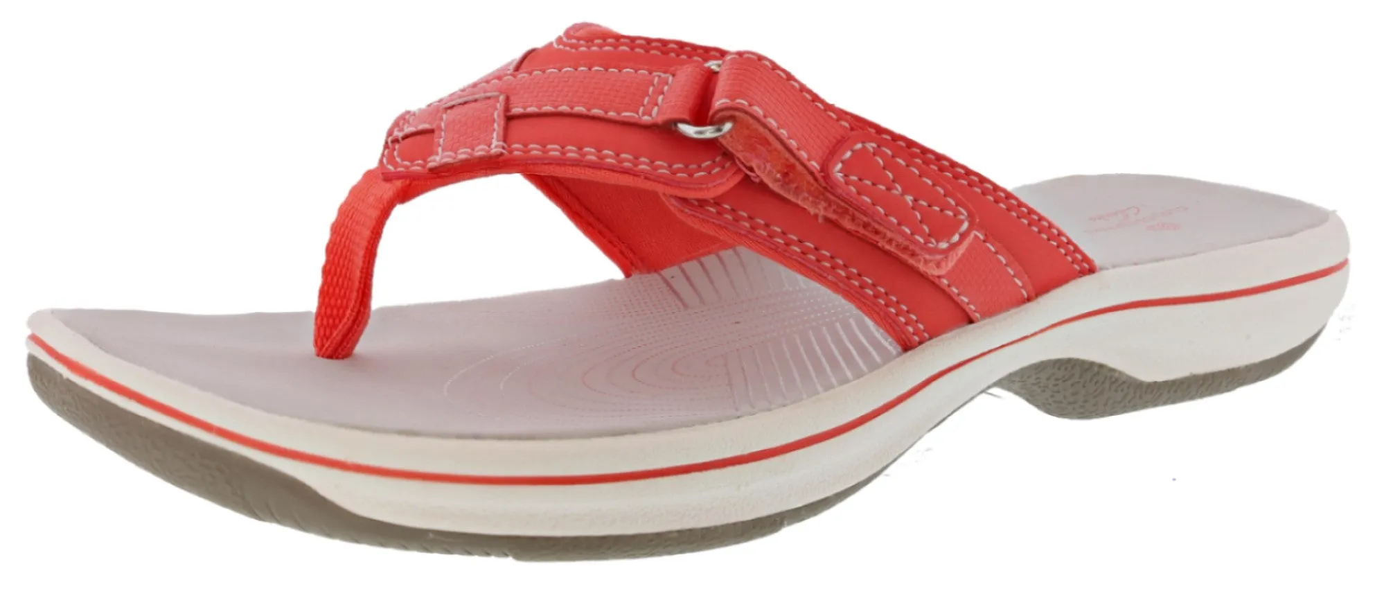 Clarks Women Sandals Lightweight Flip Flops Breeze Sea