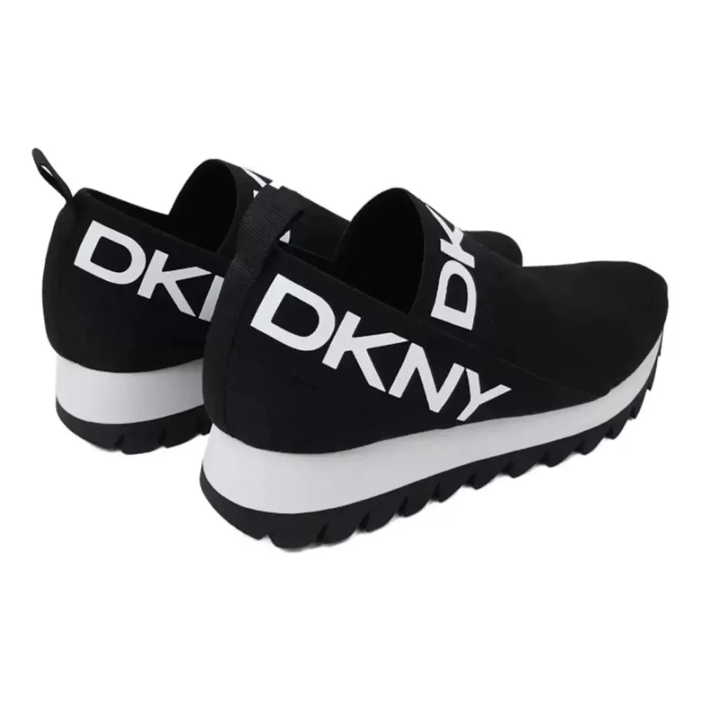 DKNY Ashton Logo Slip On Sneakers Women - BLK