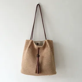 Elena Handbags Handmade Retro Woven Shoulder Bag