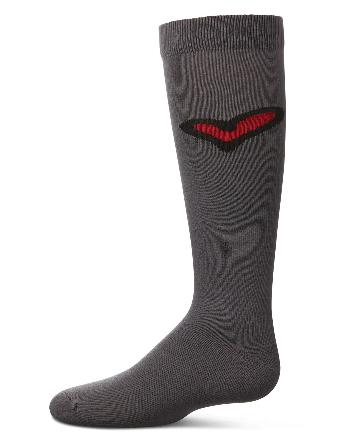 Girls' Outline Heart Knee High Socks