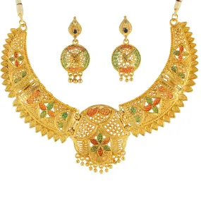 Gold Forming Necklace Set