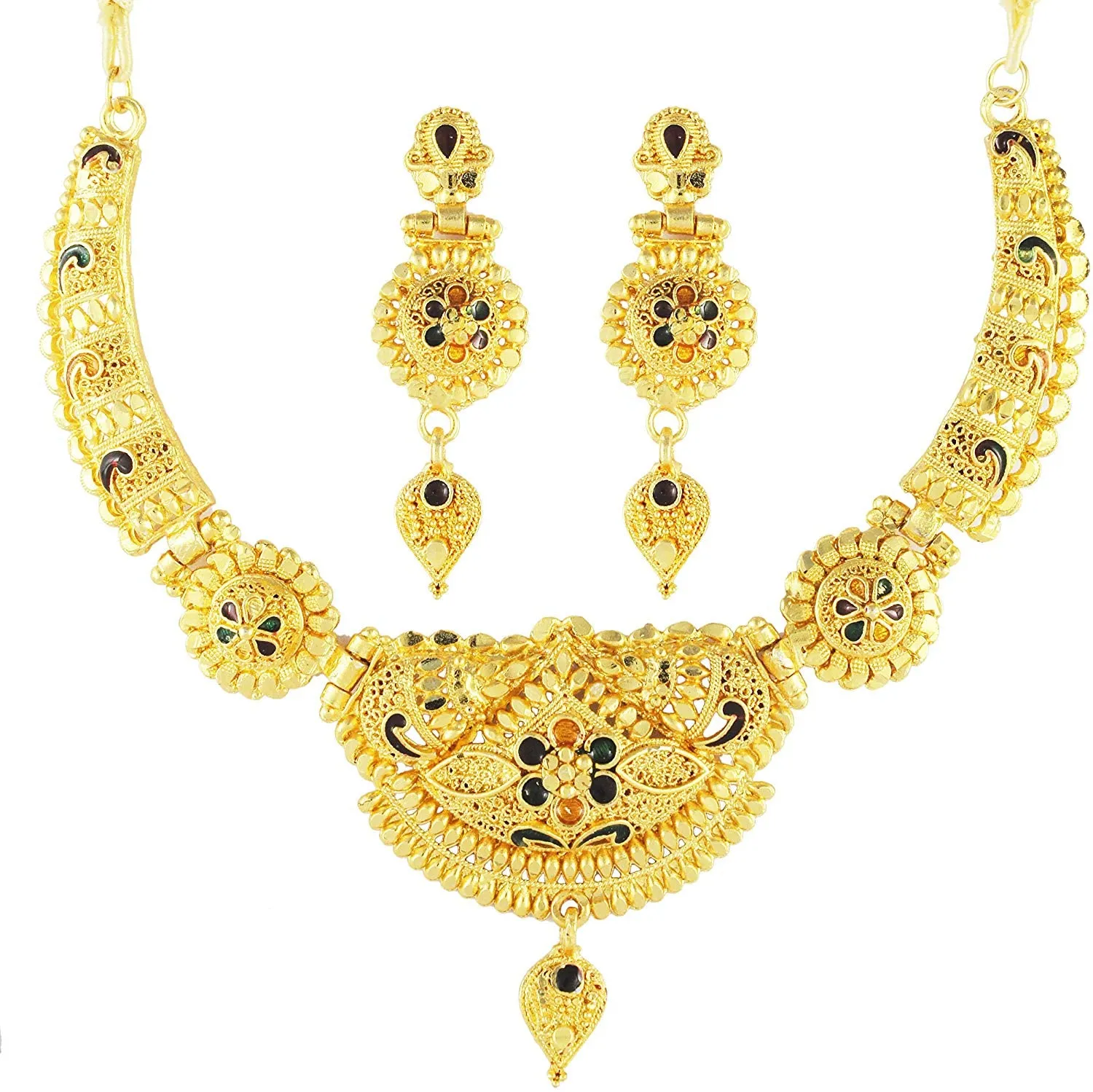 Gold Forming Necklace Set