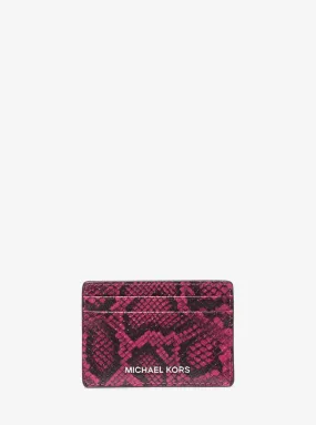 Jet Set Small Snake Embossed Card Case