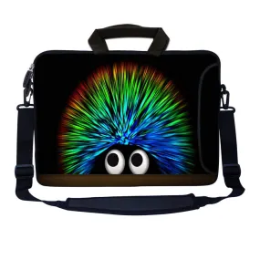 Laptop Sleeve Carrying Case with Large Side Pocket for Accessories and Removable Shoulder Strap - Hedgehog