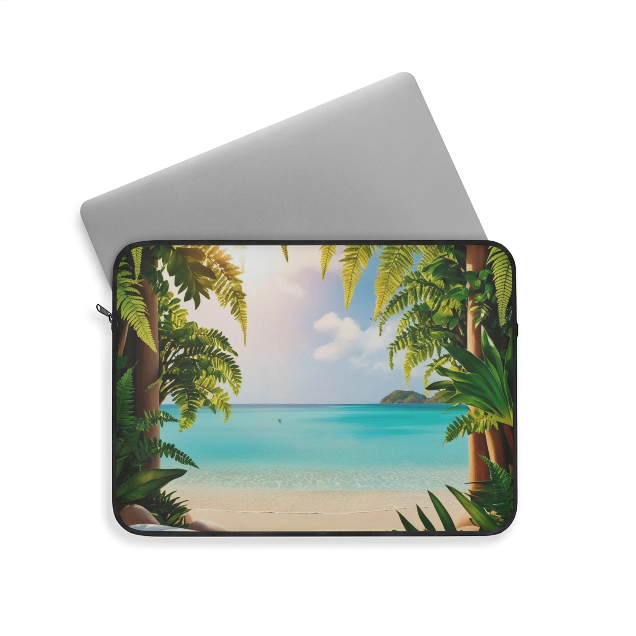 Laptop Sleeve - Mental Health Matters Serene Beach Escape