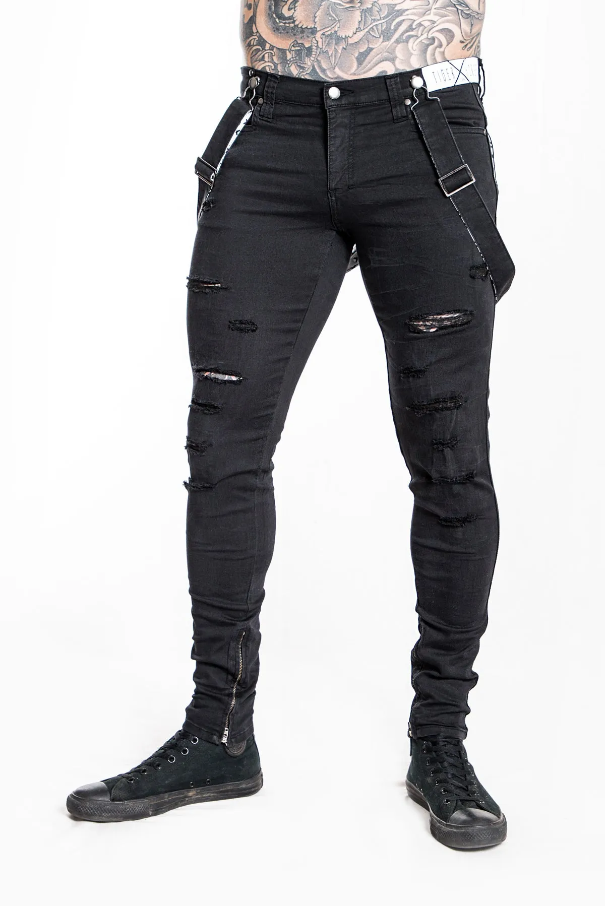 ROYCE BLACK HAND-ABRADED JEAN