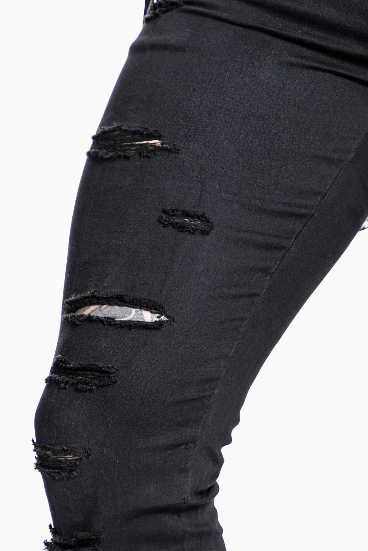 ROYCE BLACK HAND-ABRADED JEAN