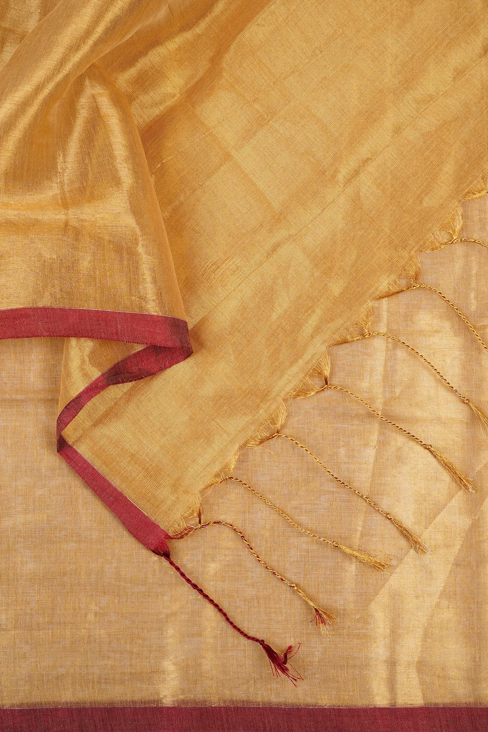 Teejh Hiraadiya Golden Organic Tissue Silk Saree